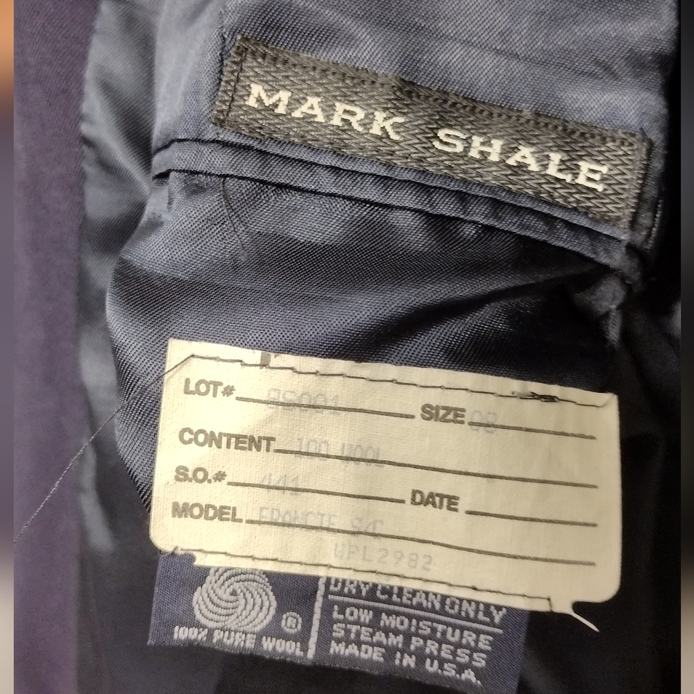 Mark Shable 100% Wool Double-Breasted Blazer Women's 8 Blue Office Career Preppy - Picture 8 of 8